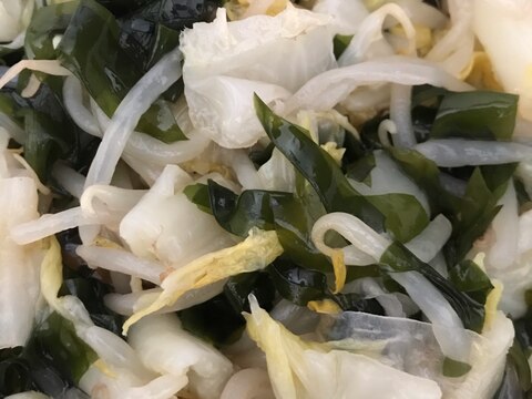 白菜ともやしとわかめのナムル